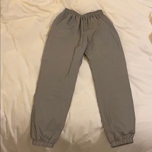 Grey reflective joggers